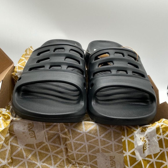 Teva Mens Apretrail Slide Black Ultra Comf Recovery Sandals 1166790 Size 9 main image 5